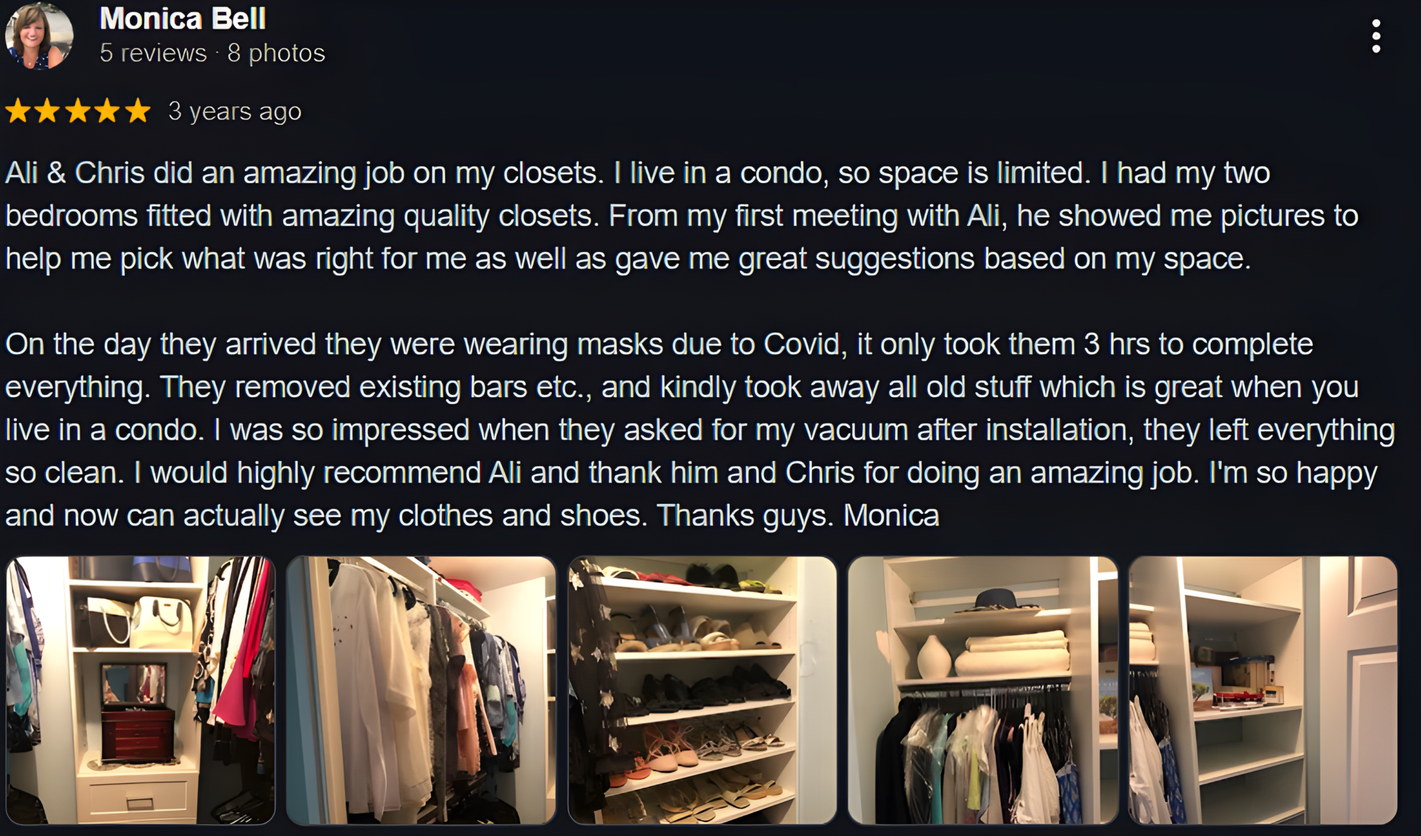 closet redesign project for aging-in-place solutions