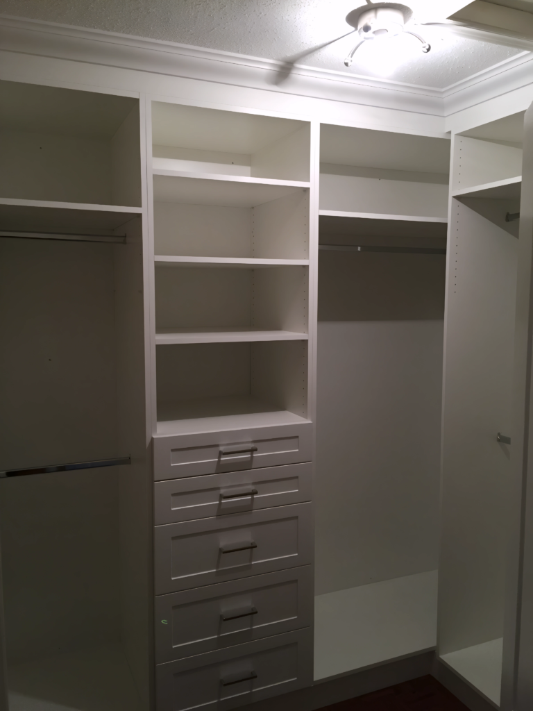 shaker style closet system for classic look
