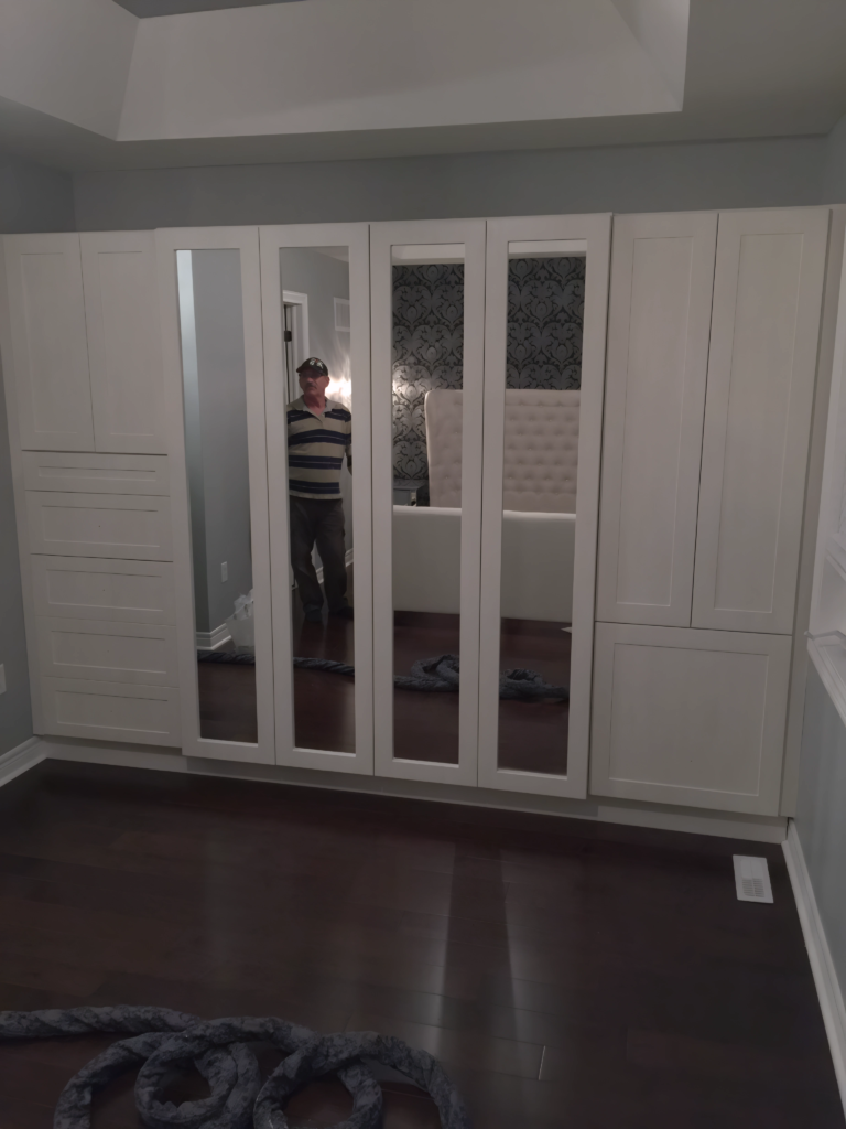 modern sliding wardrobe with drawers in Ontario