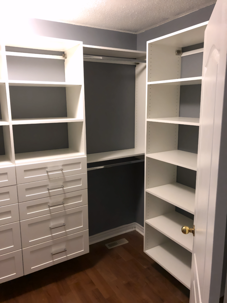 open concept closet for master bedrooms in Toronto