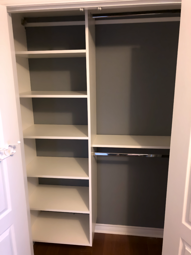 built-in woodgrain closet for rustic interiors