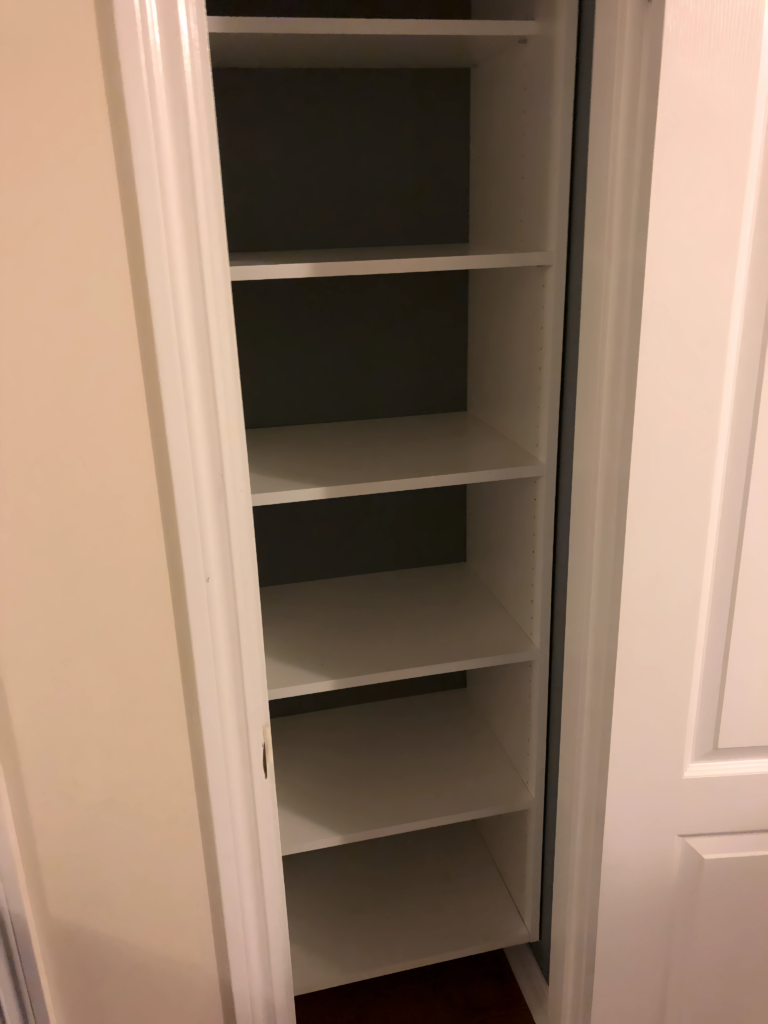 closet project with glass sliding doors