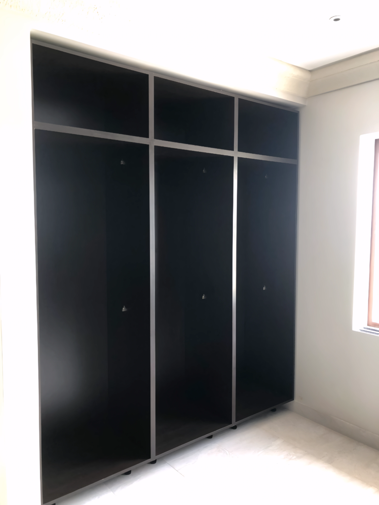 luxury custom wardrobe with hanging and drawer space