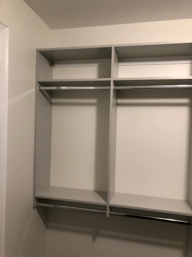 corner cabinet closet unit in custom color
