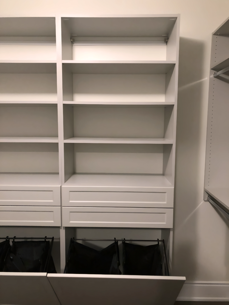 Toronto condo closet redesign with sliding doors
